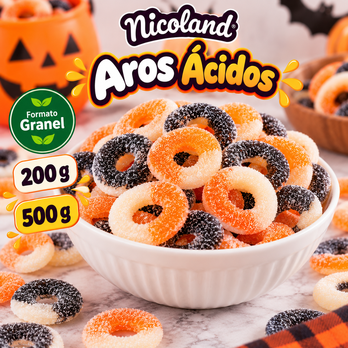 Aros Ácidos Nicoland | Gomitas Dulces y Sour