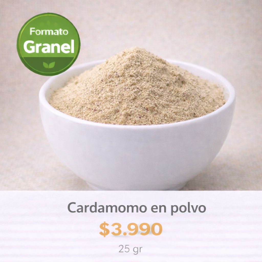 Cardamomo en polvo