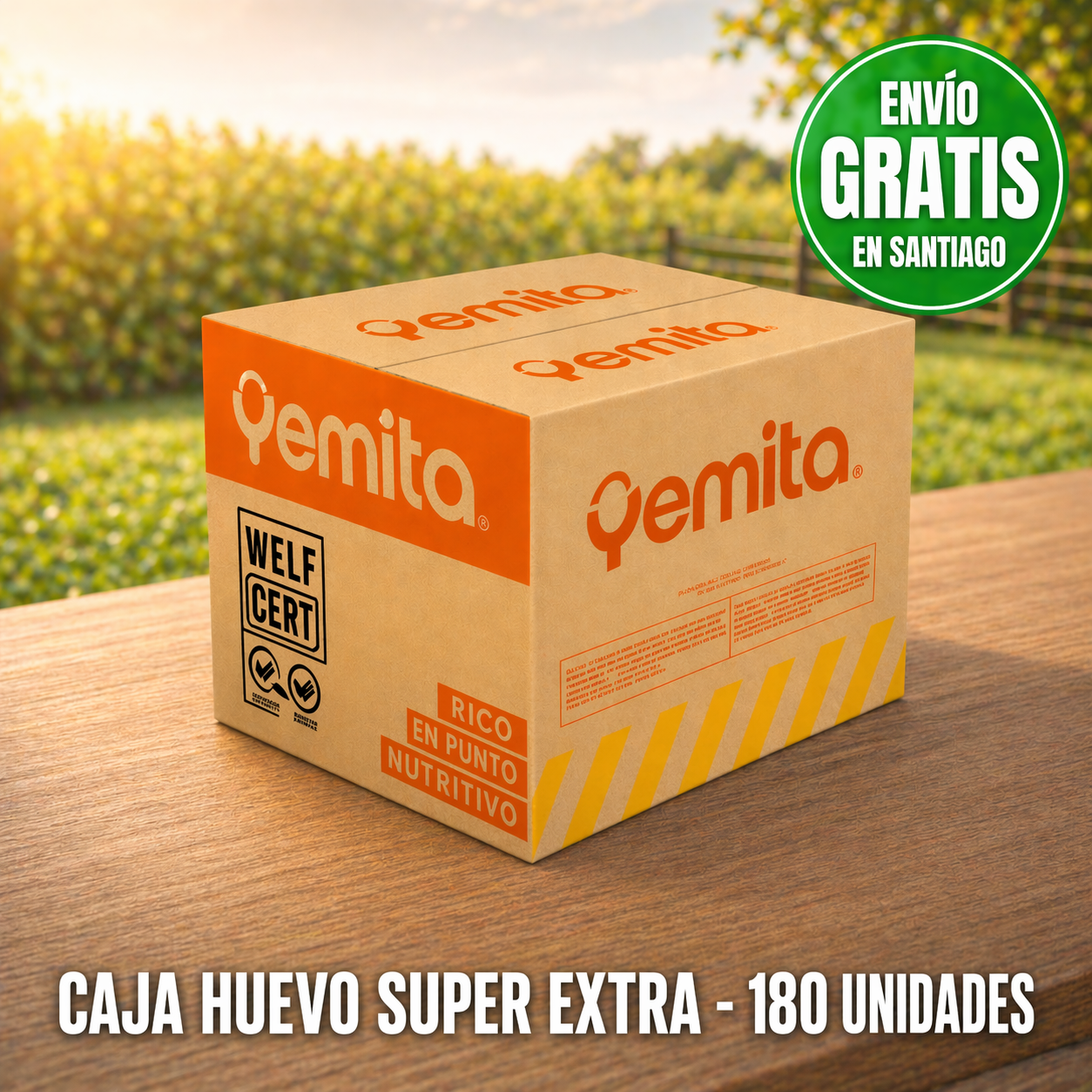 Caja 180 Huevos Super Extra Blanco | Alta proteína | Tamaño Premium - Yemita