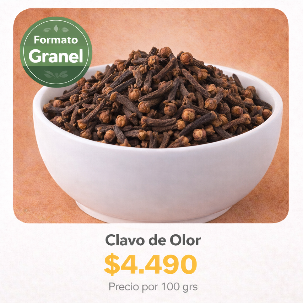 Clavo de Olor Entero a Granel 100 gr ⭐ Recomendado