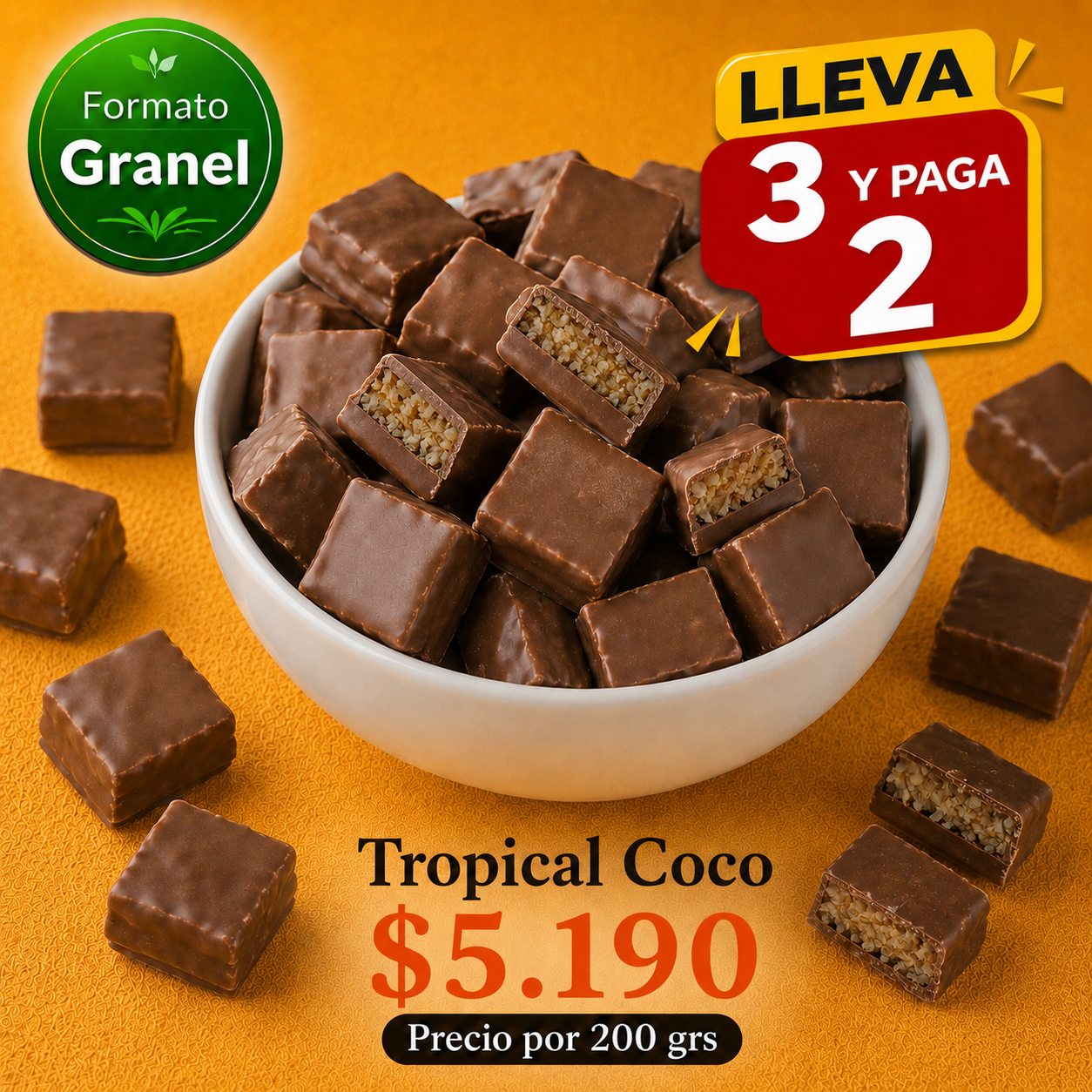 Tropical Coco a Granel — Coco con chocolate que no puedes parar ⭐