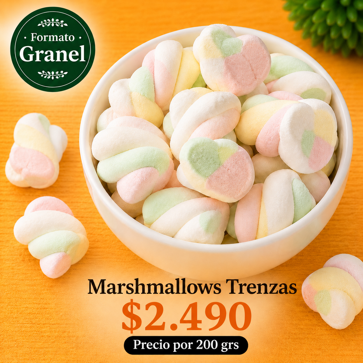 Marshmallows Trenzas a Granel