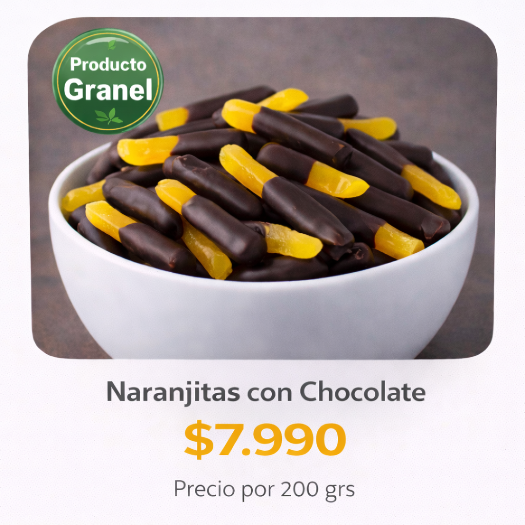 Naranjas con Chocolate a Granel Bastón ⭐ Recomendado