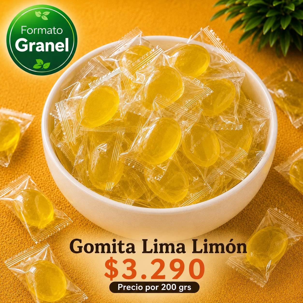 Gomita Lima Limón a Granel 200g