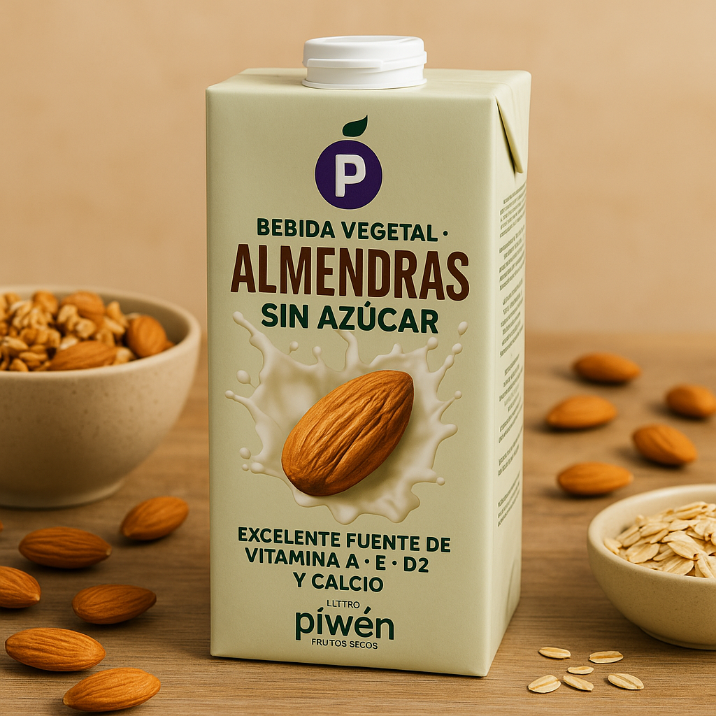 Almendras Bebida Vegetal Sin Azúcar – Piwen (1 Litro)