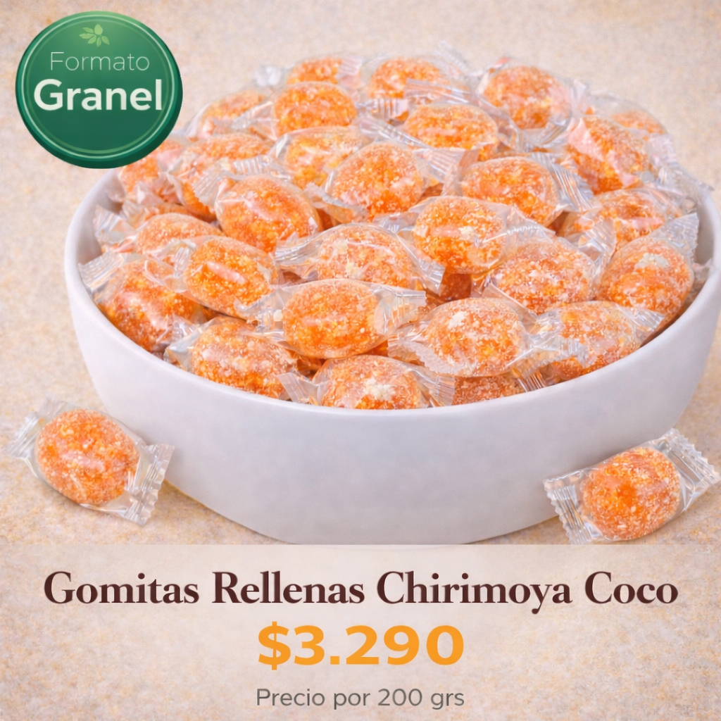 Gomitas Rellenas Chirimoya Coco a Granel