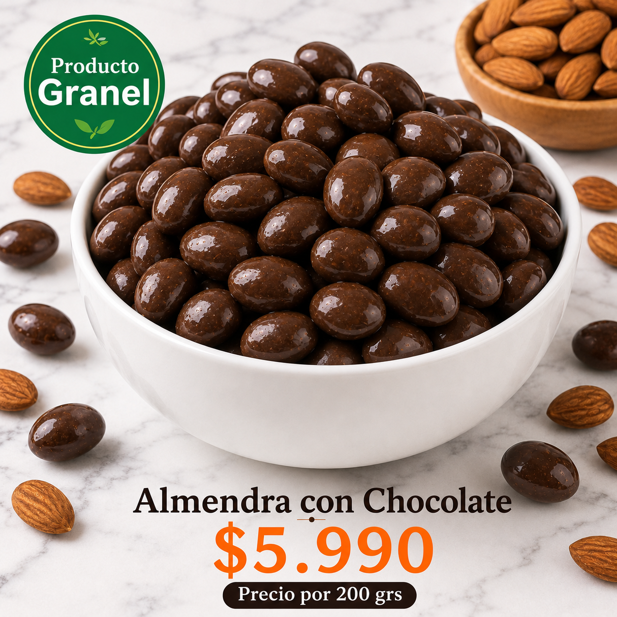 Almendras con Chocolate a Granel ⭐ Recomendado