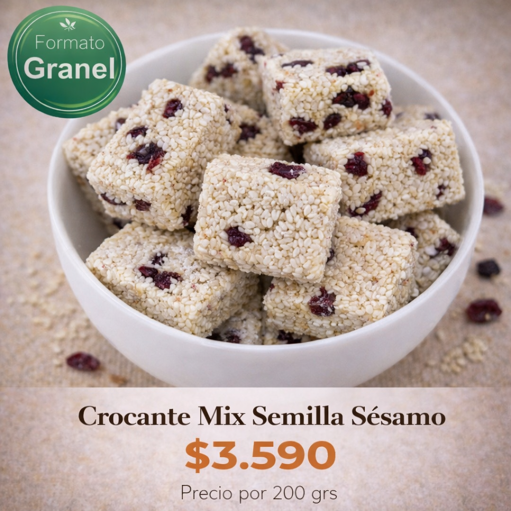 Crocante Mix Sésamo, cranberry a Granel