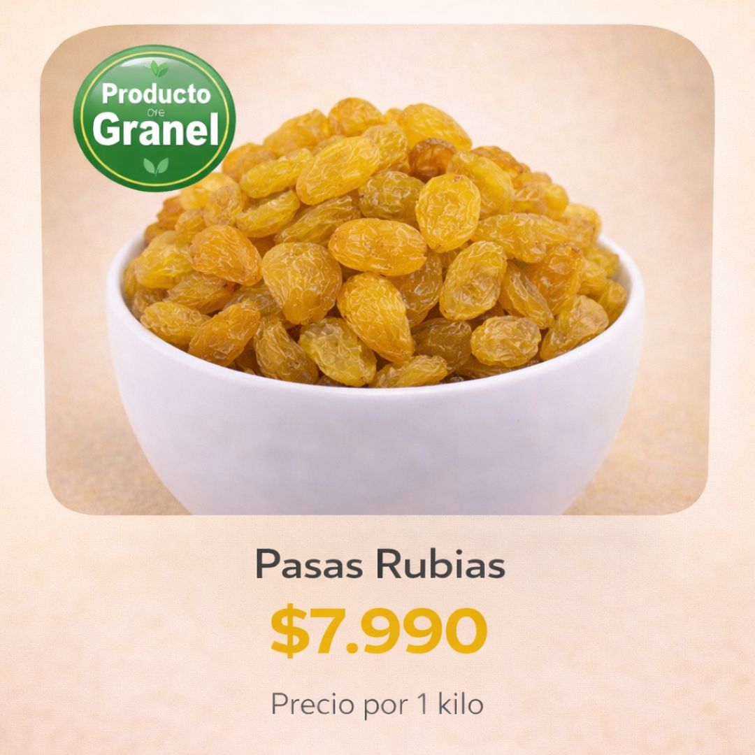 Pasas Rubias a Granel