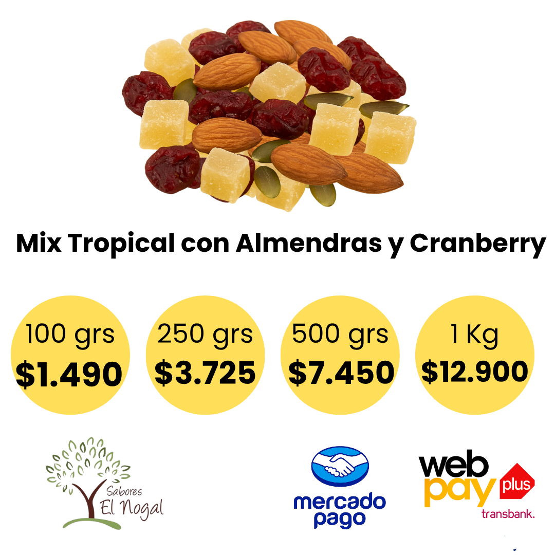 Mix Tropical con Almendra y Cranberry a Granel