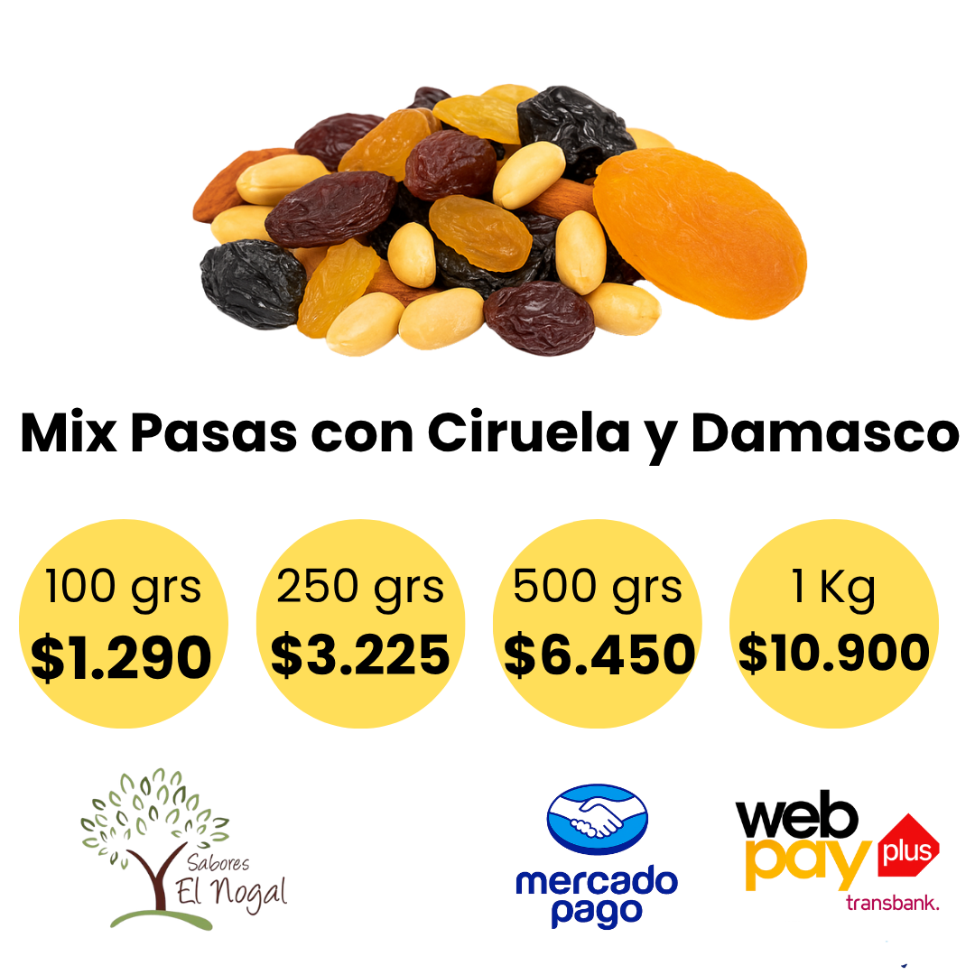 Mix Pasas con Ciruela y Damasco a Granel
