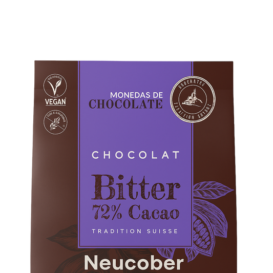 Monedas de Chocolate 72% Cacao a Granel ⭐ Recomendado