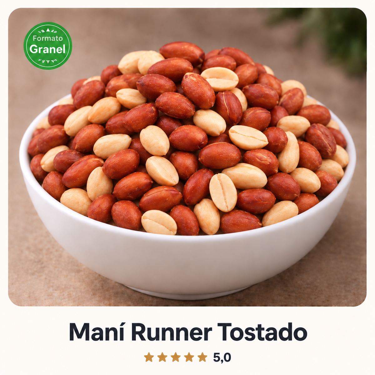 Maní Runner tostado a granel