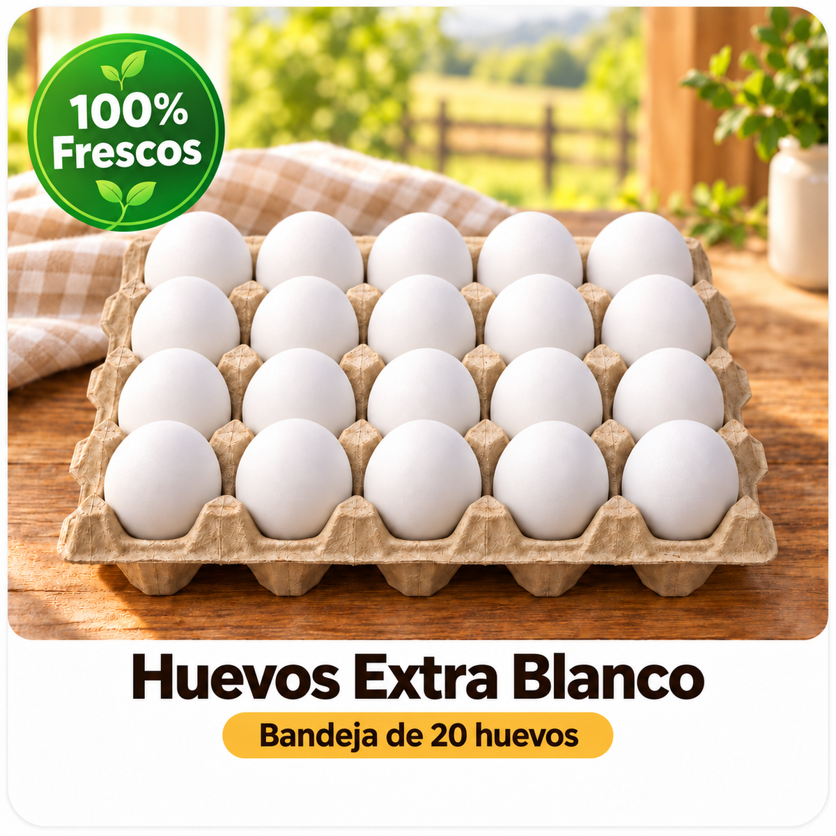 20 Huevos Extra Blanco