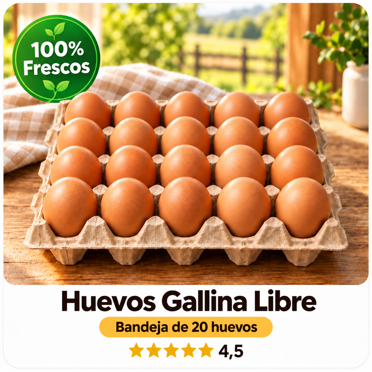 20 Huevos Gallina Libre