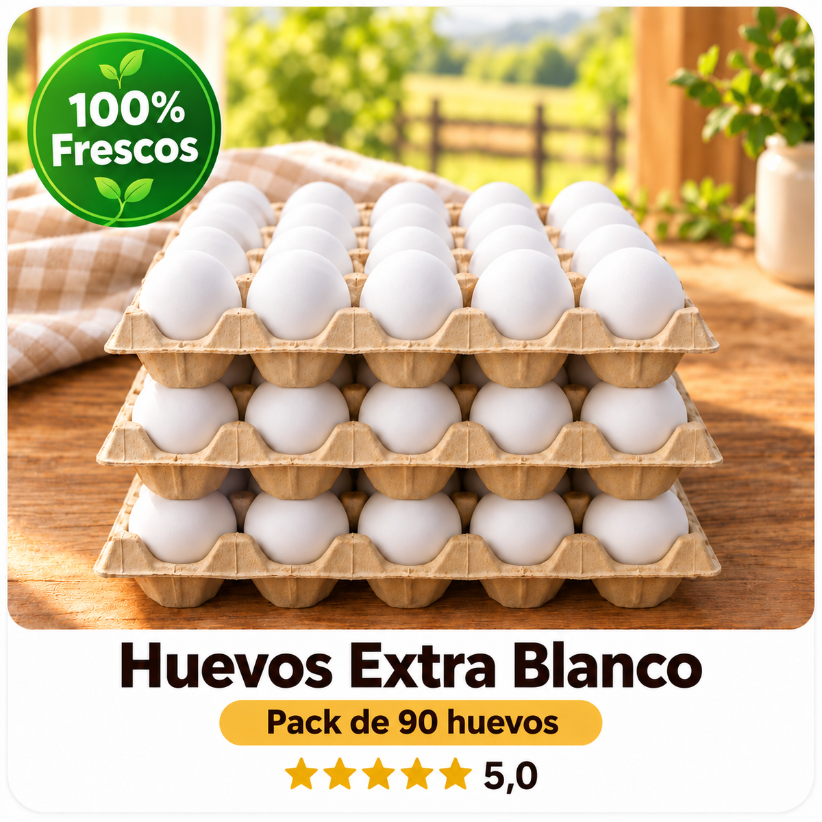90 Huevos Extra Blanco
