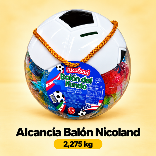 Alcancía Balón Nicoland con Jaleas Sin Azúcar 2,275 kg — Regalo Original