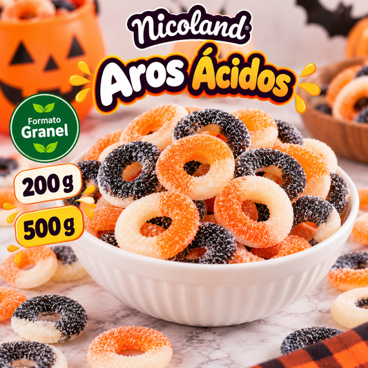 Aros Ácidos Nicoland | Gomitas Dulces y Sour