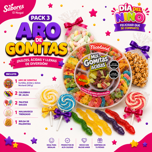 Pack 3 Aro de Gomitas — Día del Niño 🎡🍬
