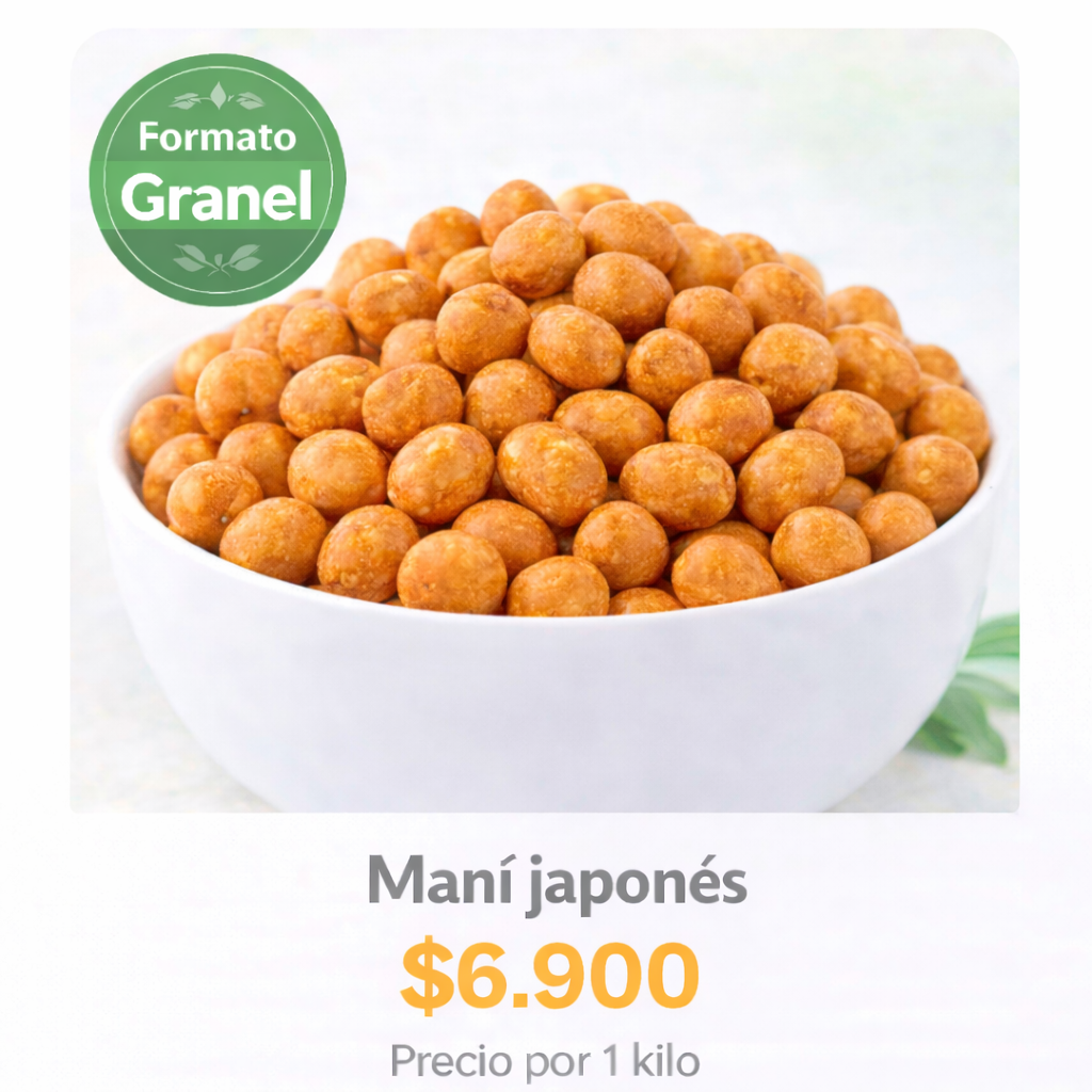 Maní Japones Natural a Granel ⭐ Recomendado