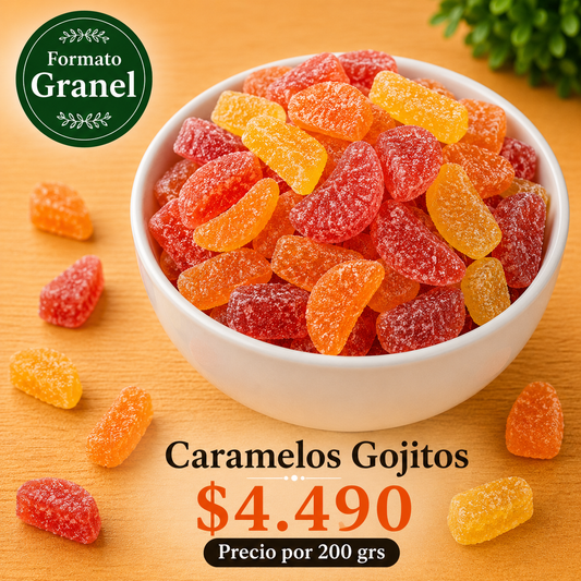 Caramelo Gajitos Frutales a Granel
