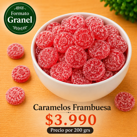 Caramelo Frambuesa Clásico a Granel