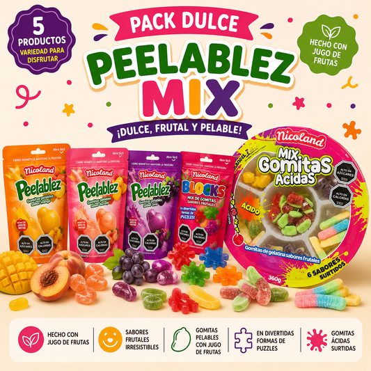 Pack Dulce Peelablez Mix 🍬 — 5 Productos Nicoland