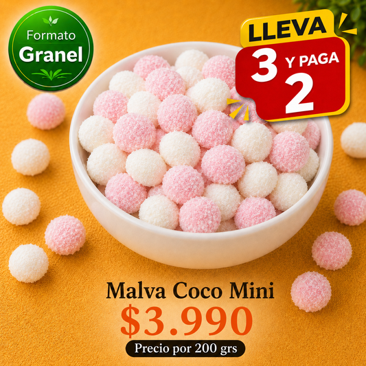 Malva Coco Mini a Granel — Suave, tropical y en su versión más pequeña ⭐
