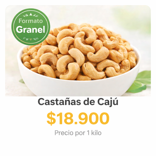 Castañas de Caju a Granel sin Sal