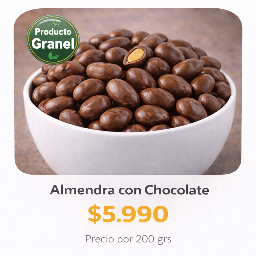 Almendras con Chocolate a Granel ⭐ Recomendado