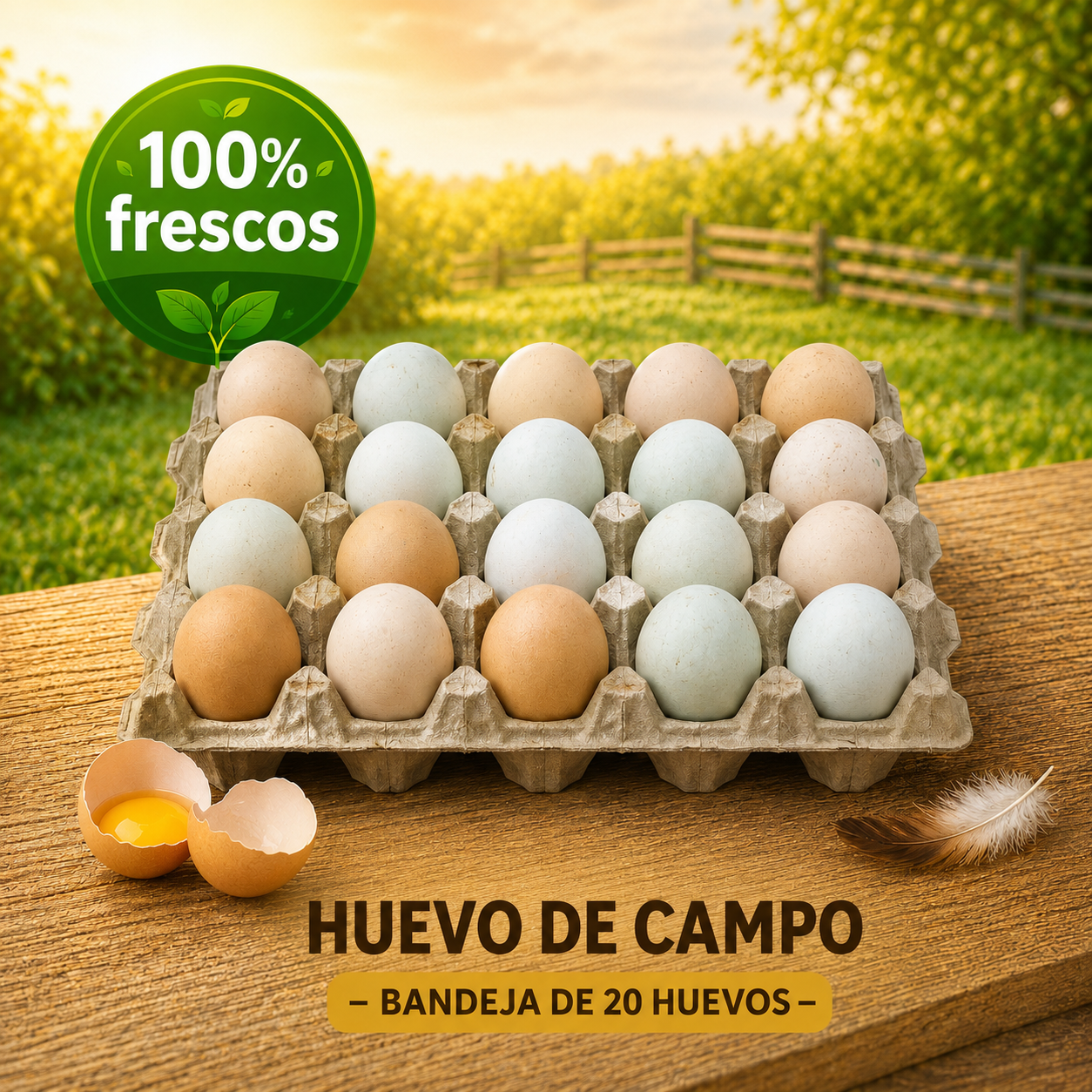 Huevo de Campo - Bandeja de 20 Unidades