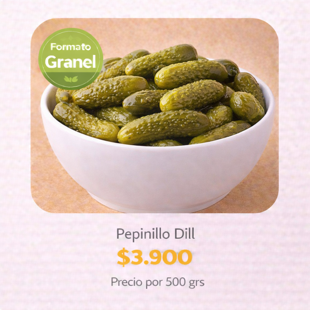 Pepinillo Dill a Granel ⭐ Recomendado