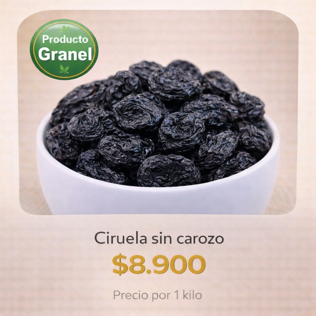 Ciruela sin carozo a granel