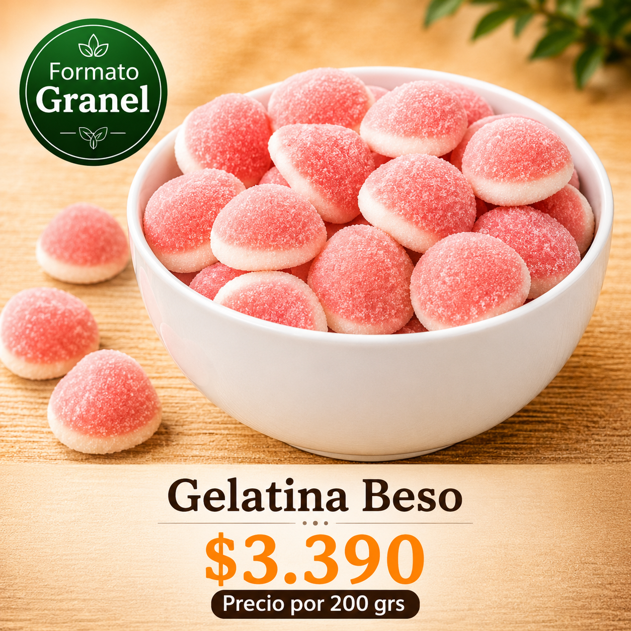 Gelatina Beso a Granel