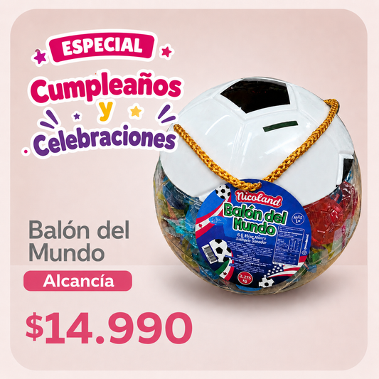 Alcancía Balón Nicoland con Jaleas Sin Azúcar 2,275 kg — Regalo Original
