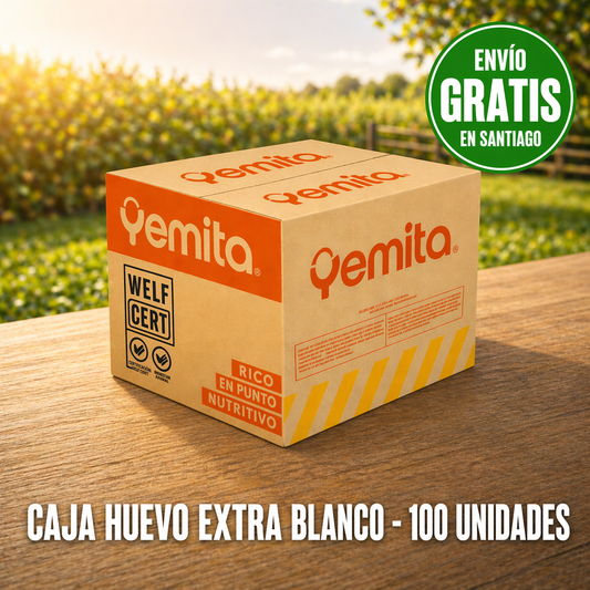 Caja 100 Huevos Extra Blanco | Alta Proteína | Frescos Premium - Yemita