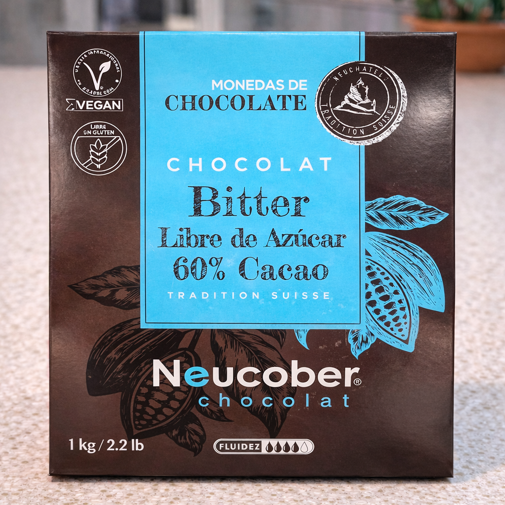 Moneda de chocolate 60% cacao libre de azucar