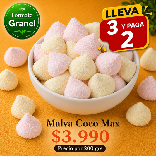Malva Coco a Granel Max — Esponjosa, tropical e irresistible ⭐