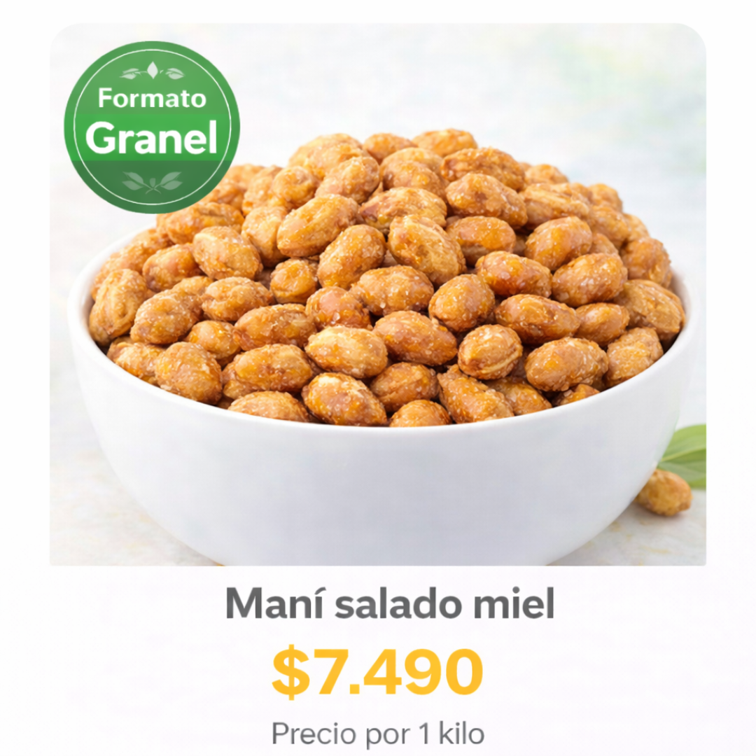 Maní Salado Miel a Granel