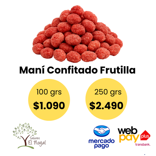 Maní Confitado Frutilla a Granel