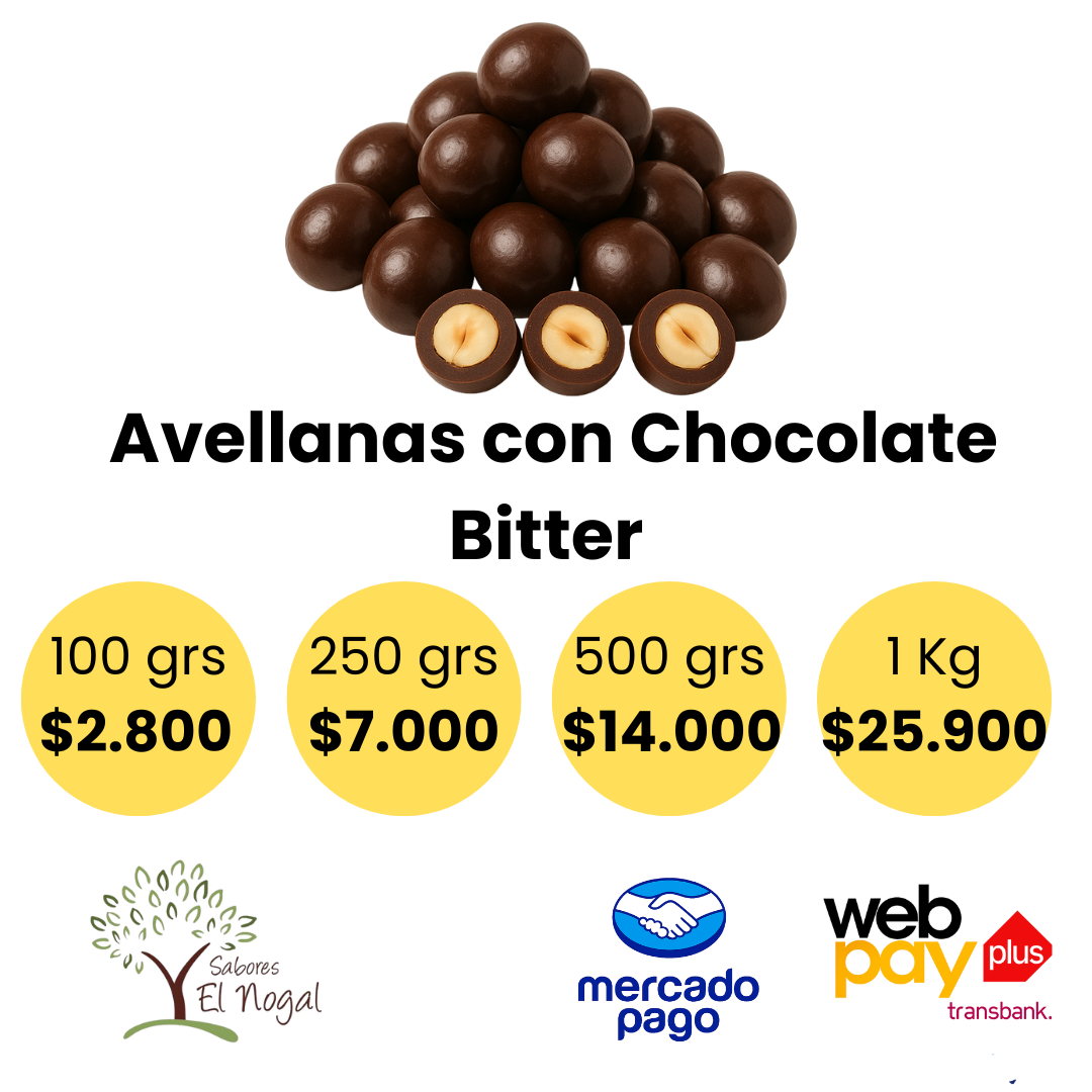 Avellanas con Chocolate Bitter a Granel