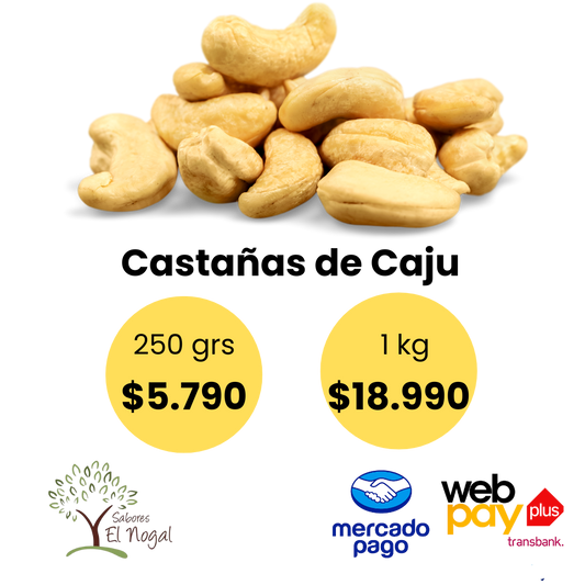 Castañas de Caju a Granel sin Sal