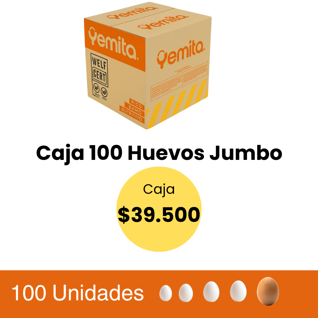 Caja huevos 100 unidades jumbo blanco
