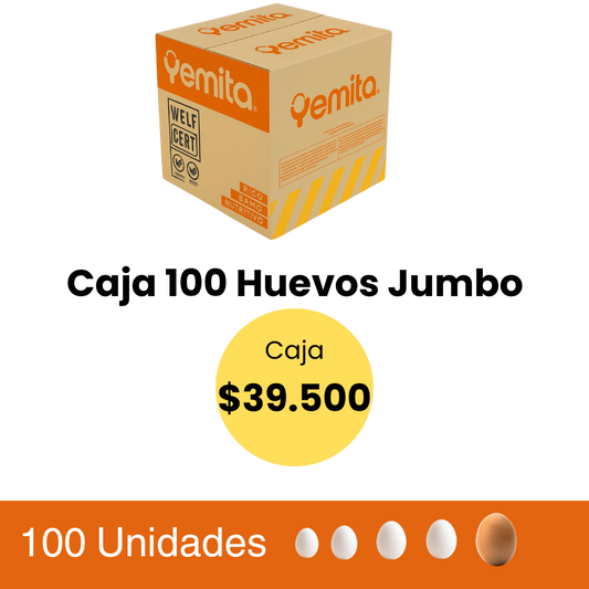 Caja huevos 100 unidades jumbo blanco