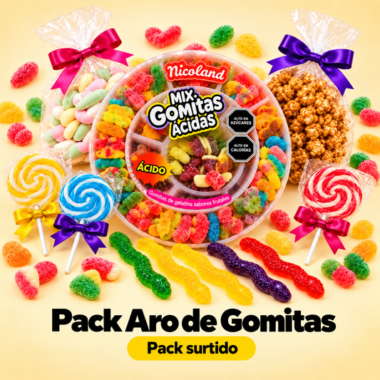 Pack 3 Aro de Gomitas 🎡🍬 — Set Sorpresa para Cumpleaños