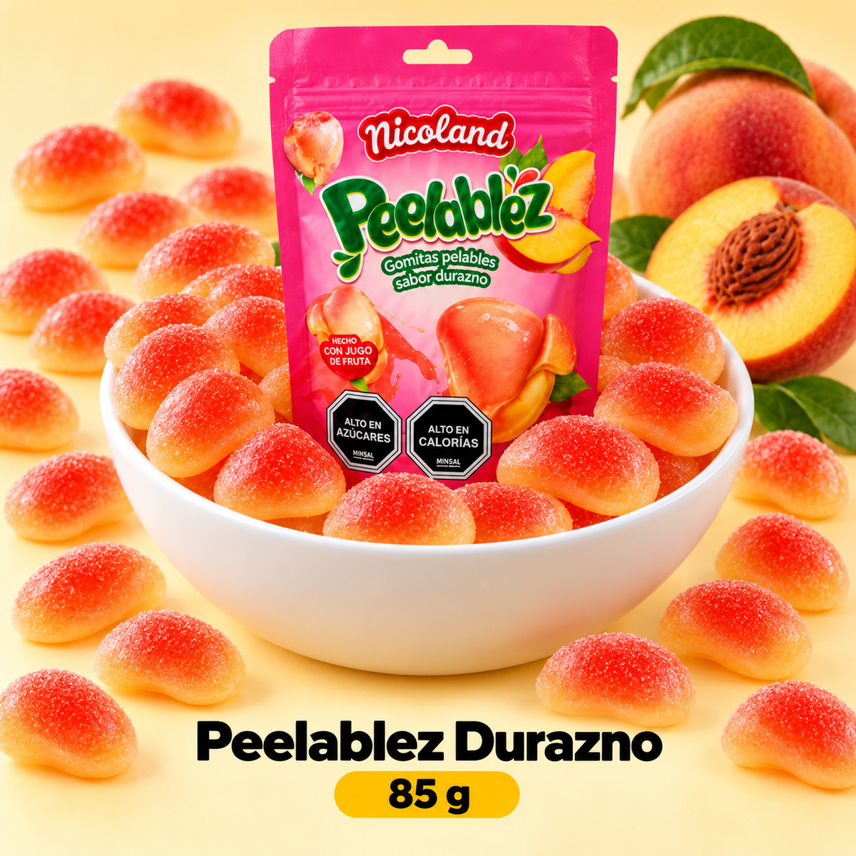 Peelablez Nicoland Sabor Durazno 🍑 — Gomitas Pelables Virales