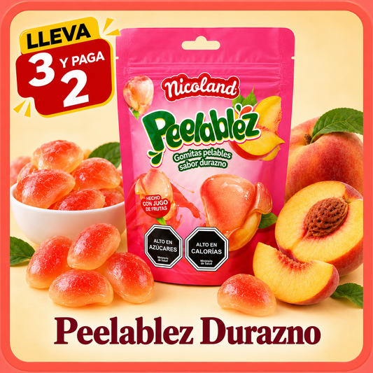 Peelablez Nicoland Sabor Durazno 🍑 — Gomitas Pelables Virales