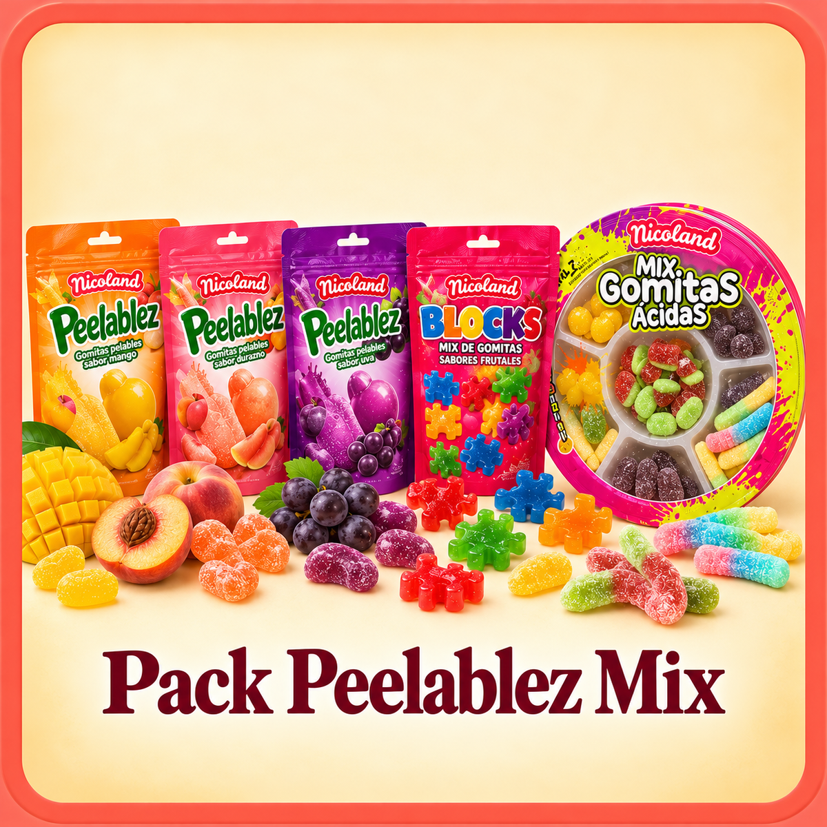Pack Dulce Peelablez Mix 🍬 — 5 Productos Nicoland