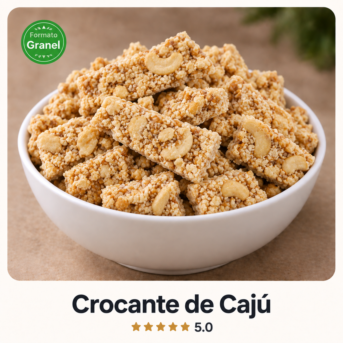 Crocante de cajú a granel