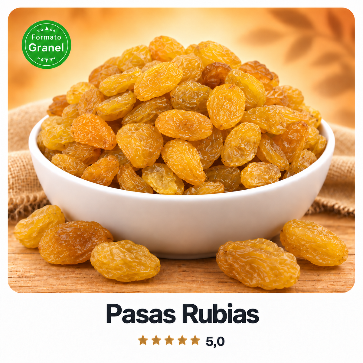 Pasas Rubias a Granel